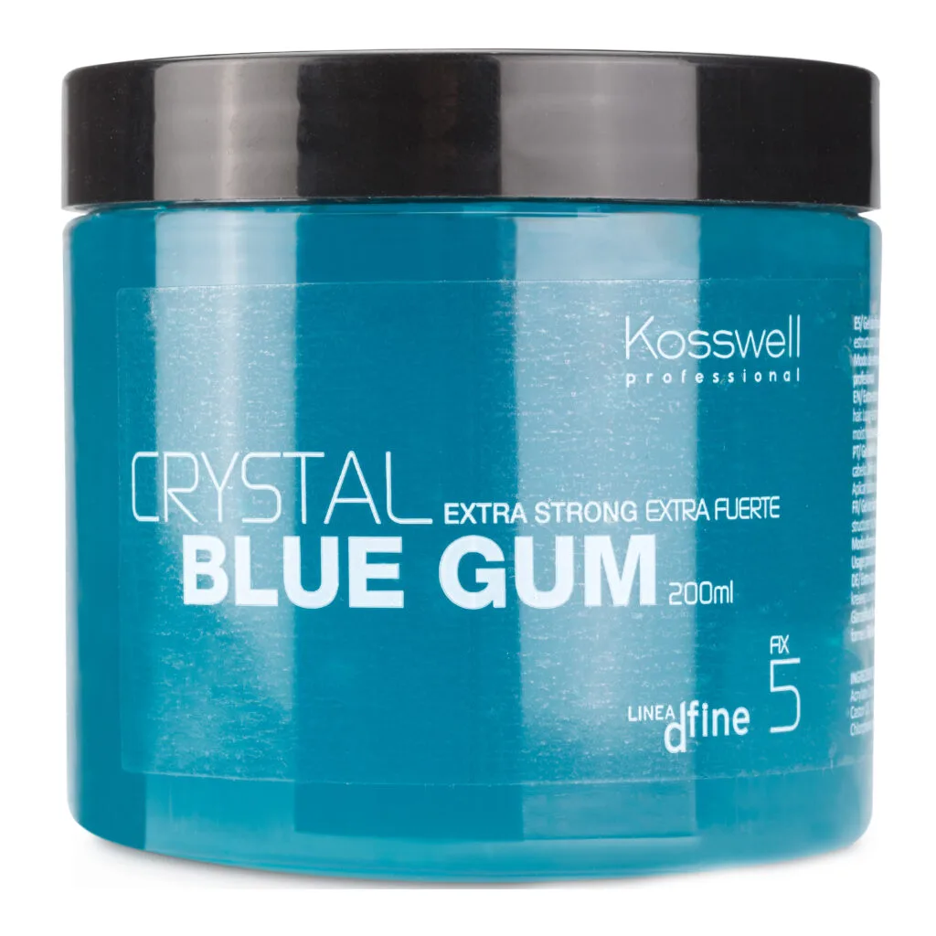 Kosswell Crystal Blue Gum 200 ml, mocna guma do włosów