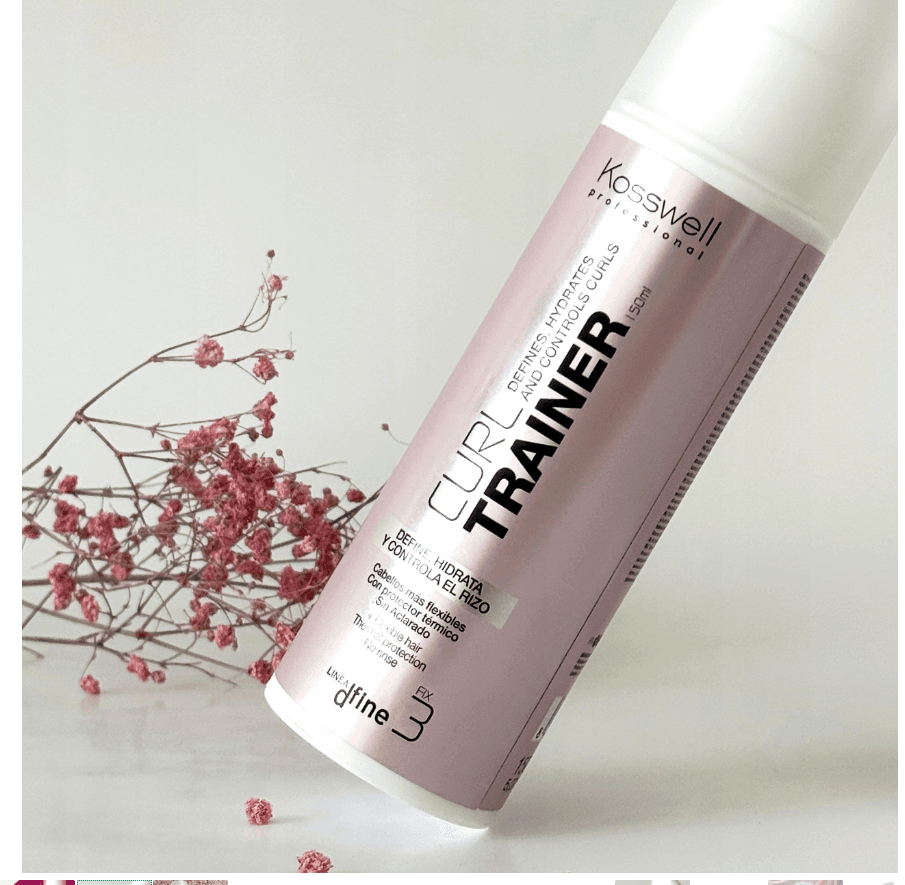 Kosswell Curl Trainer 150 ml w aranżacji z kwiatami