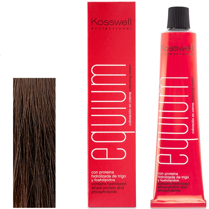 Kosswell Equium 7.18 Średni popielato czekoladowy blond 60 ml – farba do włosów