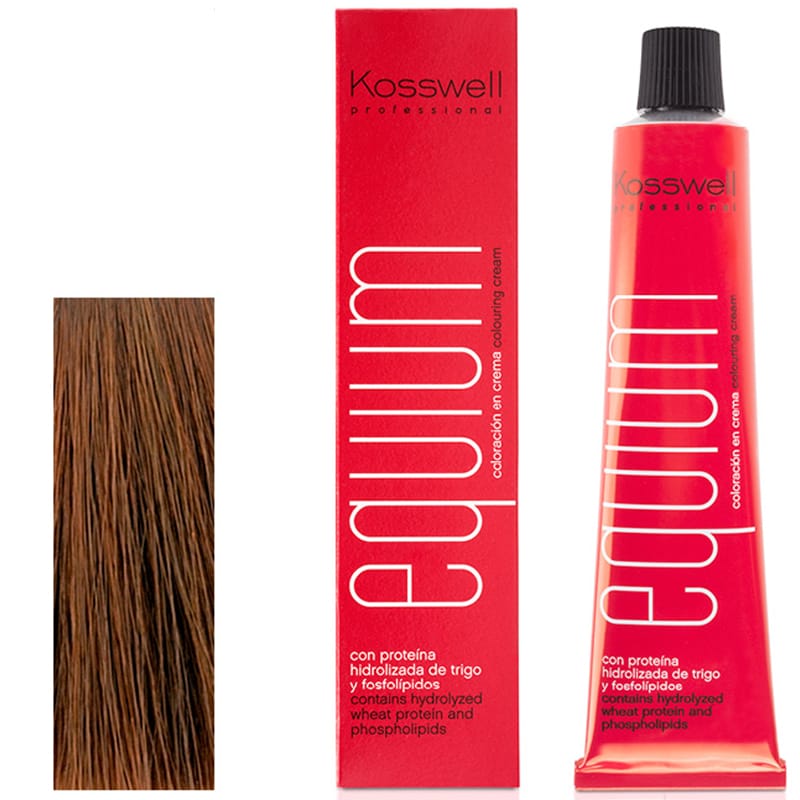 Kosswell Equium 7.43 Średni miedziano złoty blond 60 ml – farba do włosów