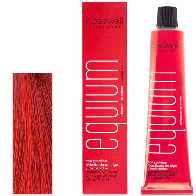Kosswell Equium 7.66 Średni intensywny czerwony blond 60 ml – farba do włosów